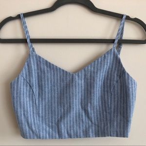 Light Blue Crop Top & Skirt